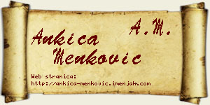 Ankica Menković vizit kartica